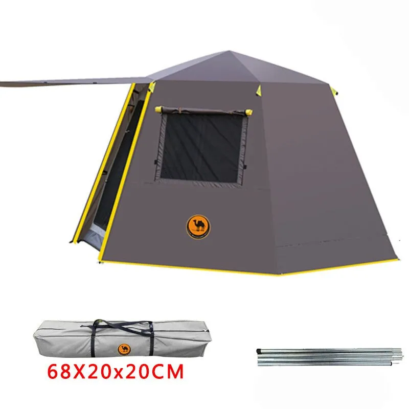 Joylove Anti-UV Hexagonal Aluminum Pole Automatic Outdoor Camping Big Tent 4-6 Person Awning Recreational/Hexagonal Aluminum Pole Automatic