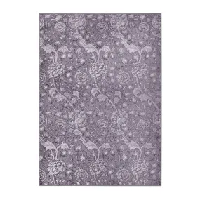 Kalini Floral Woodland Brown Washable Rug