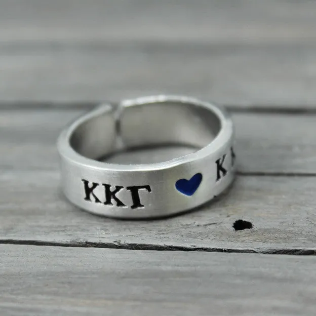 Kappa Kappa Gamma Heart Ring