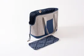 LeftPine x P.L.A.Y. Navy Striped Dog Carrier