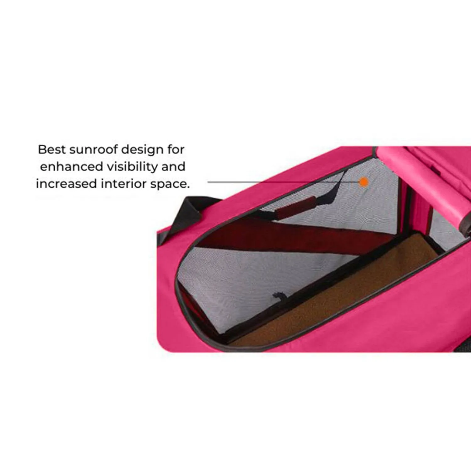 Lightweight XL Pet Carrier, Steel Frame, Pink - FLOOFI