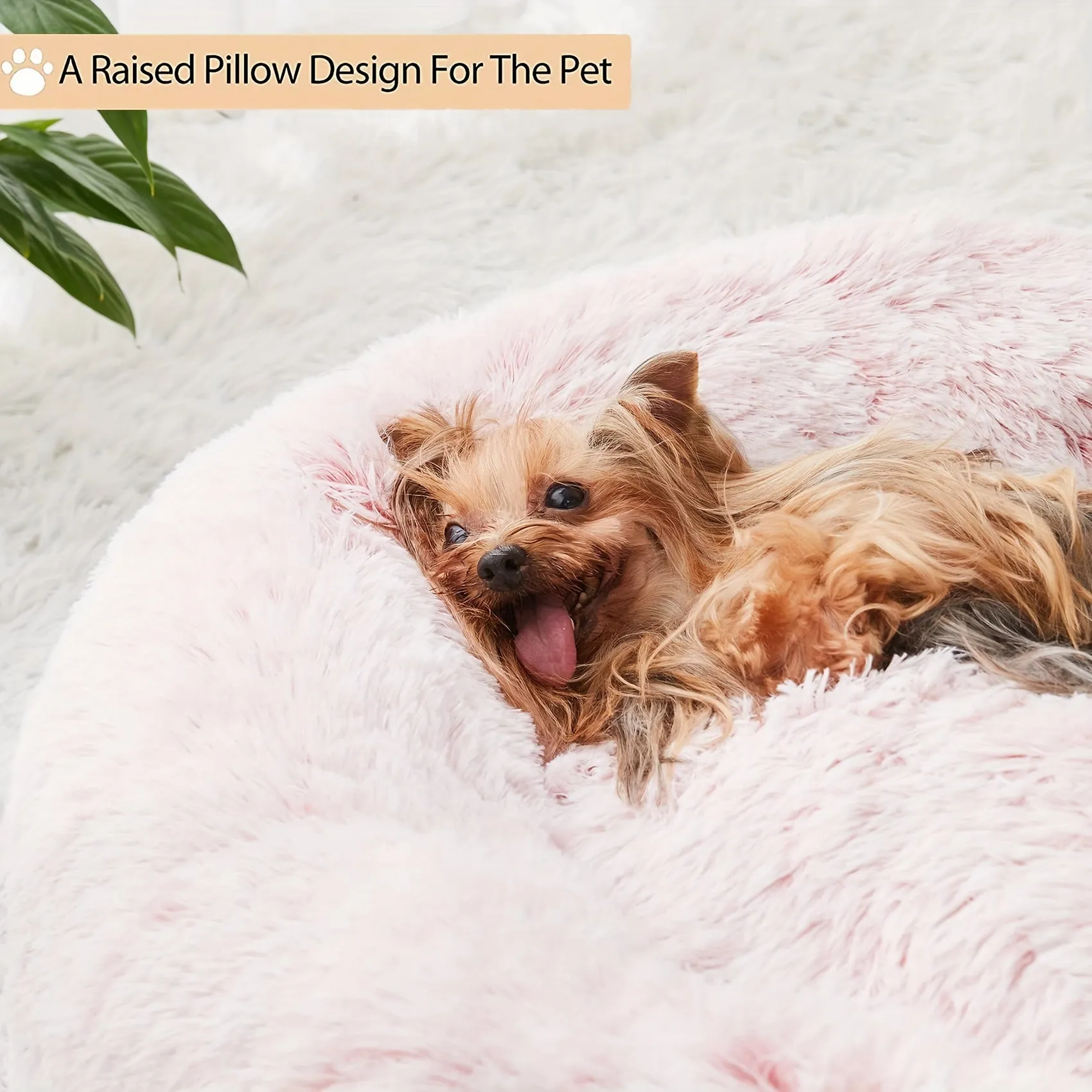 Luxury Calming Donut Cuddler Bed for Dogs and Cats - Warming, Cozy, and Plush - Available in Multiple Sizes