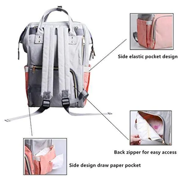 Luxury Diaper Bag Backpack With USB Port