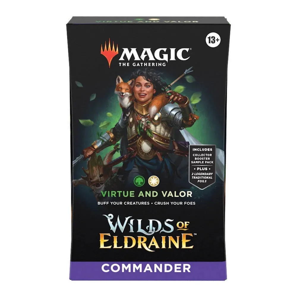 Magic: The Gathering Wilds of Eldraine Commander Deck - Fae Dominion (100-Card Deck, 2-Card Collector Booster Sample Pack   Accessories)