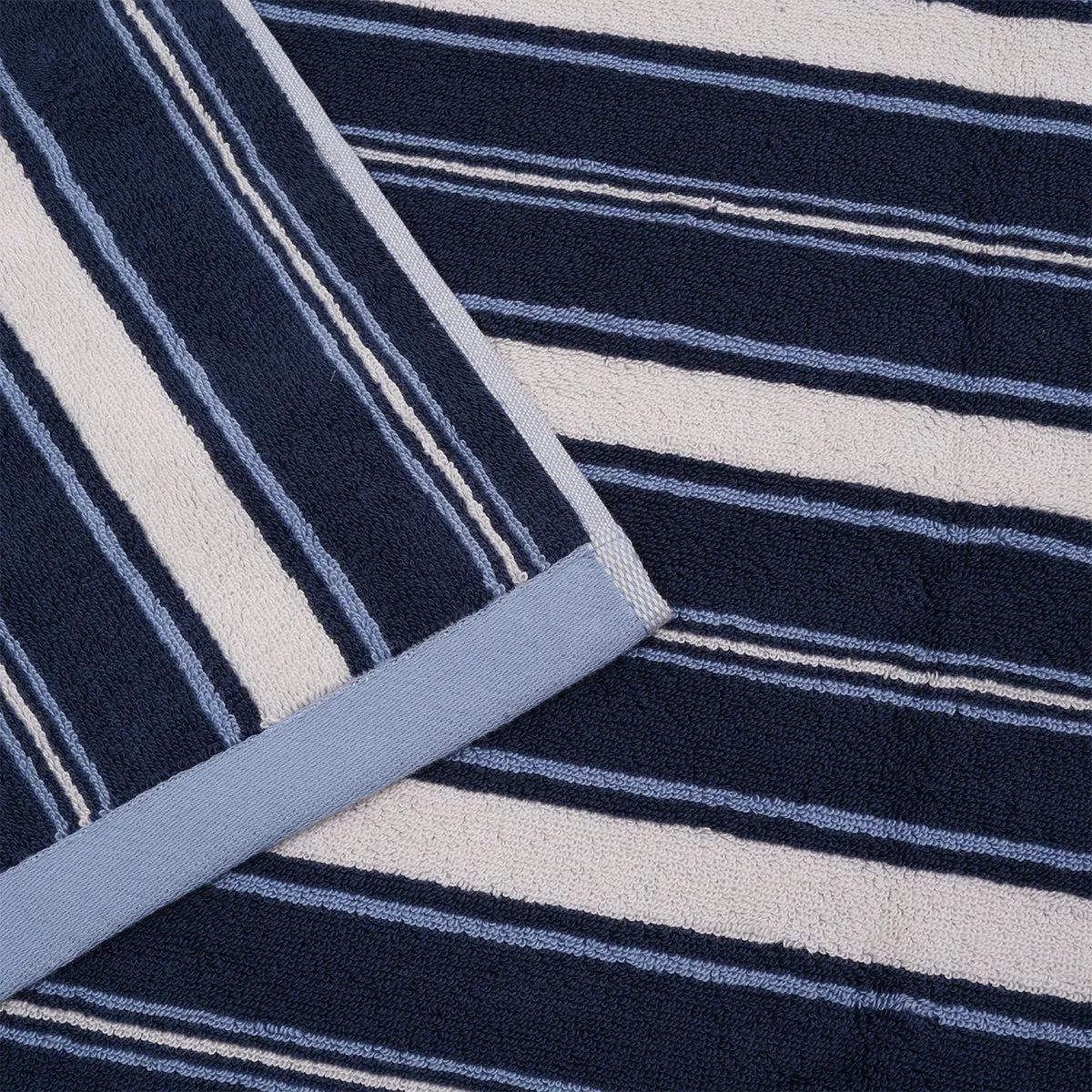 Marina Blue Shoreham Stripe Cotton Mat