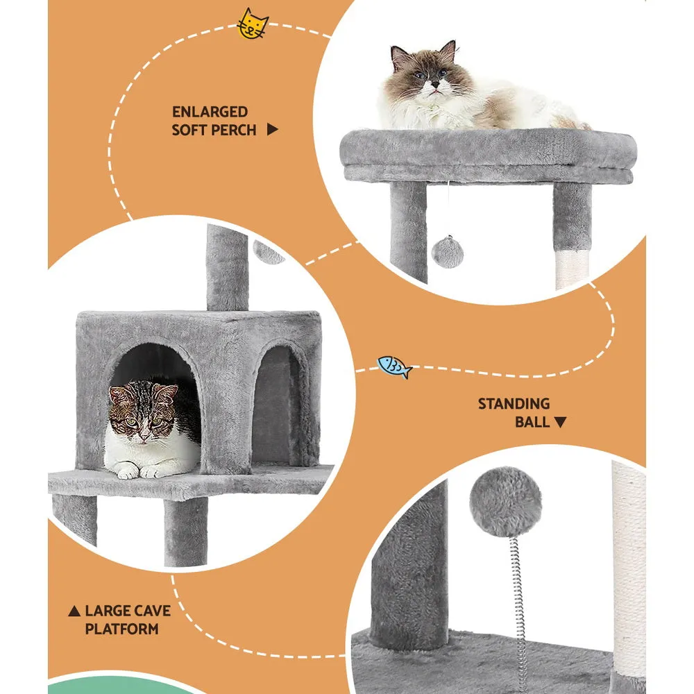 Multi-Level Cat Tree Tower, Sisal Posts, Plush Condo - i.Pet