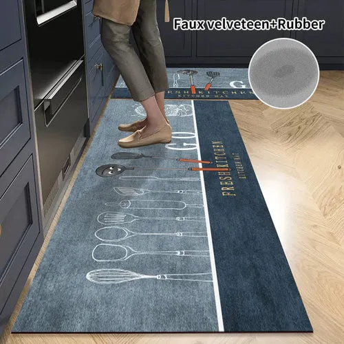 Non-slip, Super Absorbent Daisy Kitchen Rug