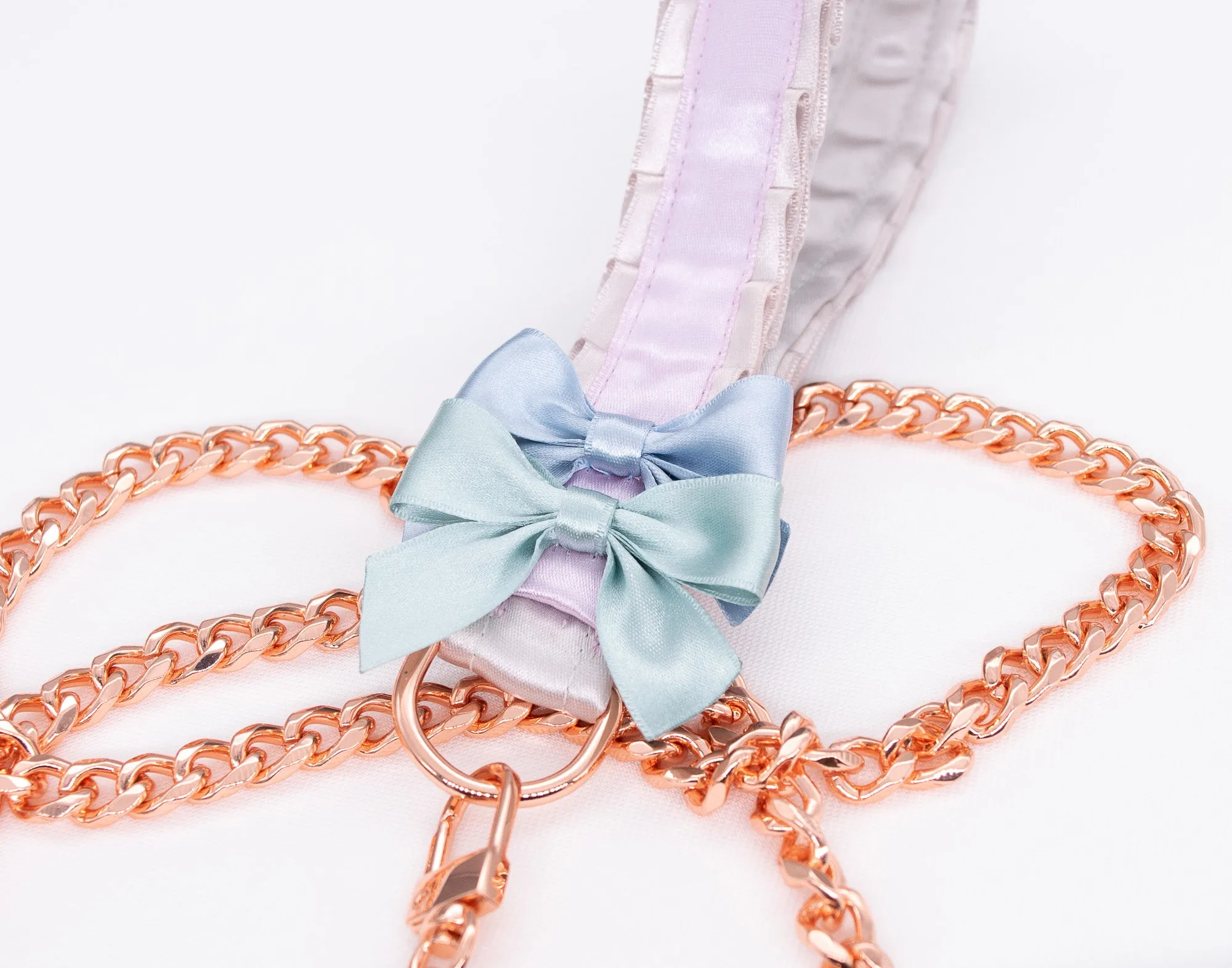 Pastel Bunny Pet Play Rose Gold BDSM Leash