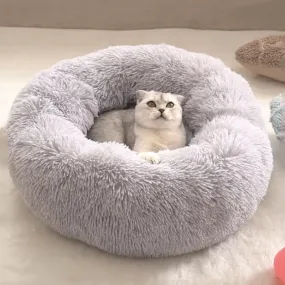 Pet Dog/Cat Soft Plush Round Cushion Bed 60cm / 80cm