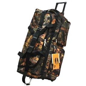 "E-Z Roll" Real Tree Hunting Rolling Duffel Bag Size 30" in 3 Colors (Black Trim)