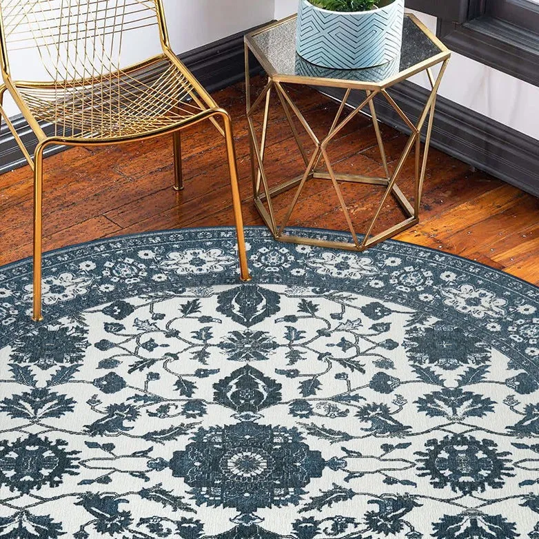 Ramage Blue Washable Rug