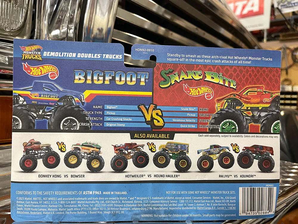 SALE: BIGFOOT vs. Red Snake Bite Hot Wheels 2-Pack