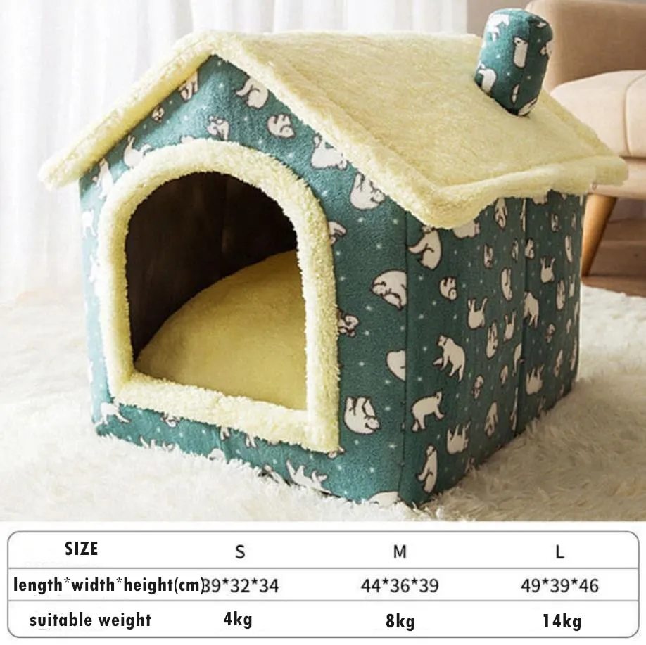 Soft Plush Cat & Dog House Kennel