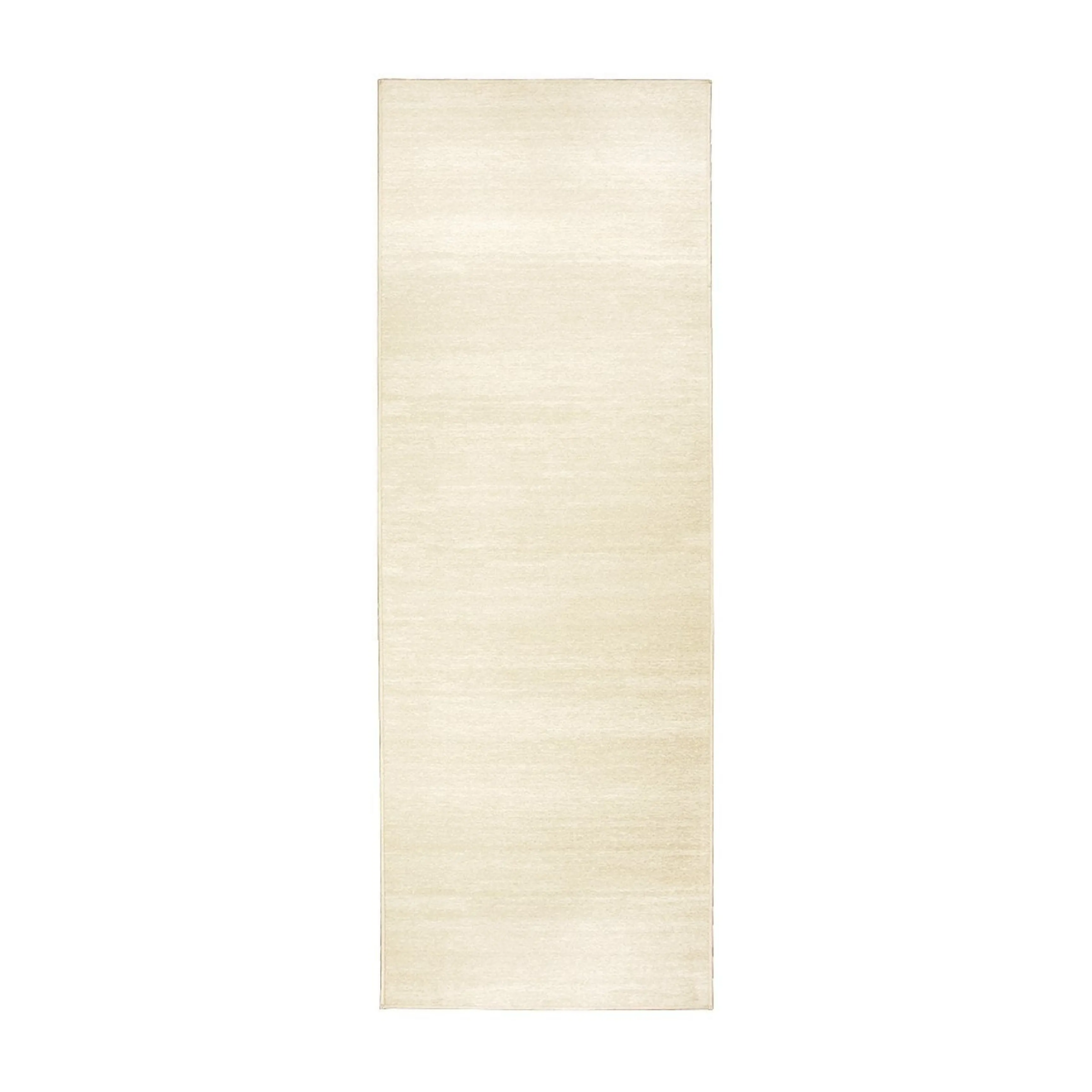 Solid Cream Washable Rug