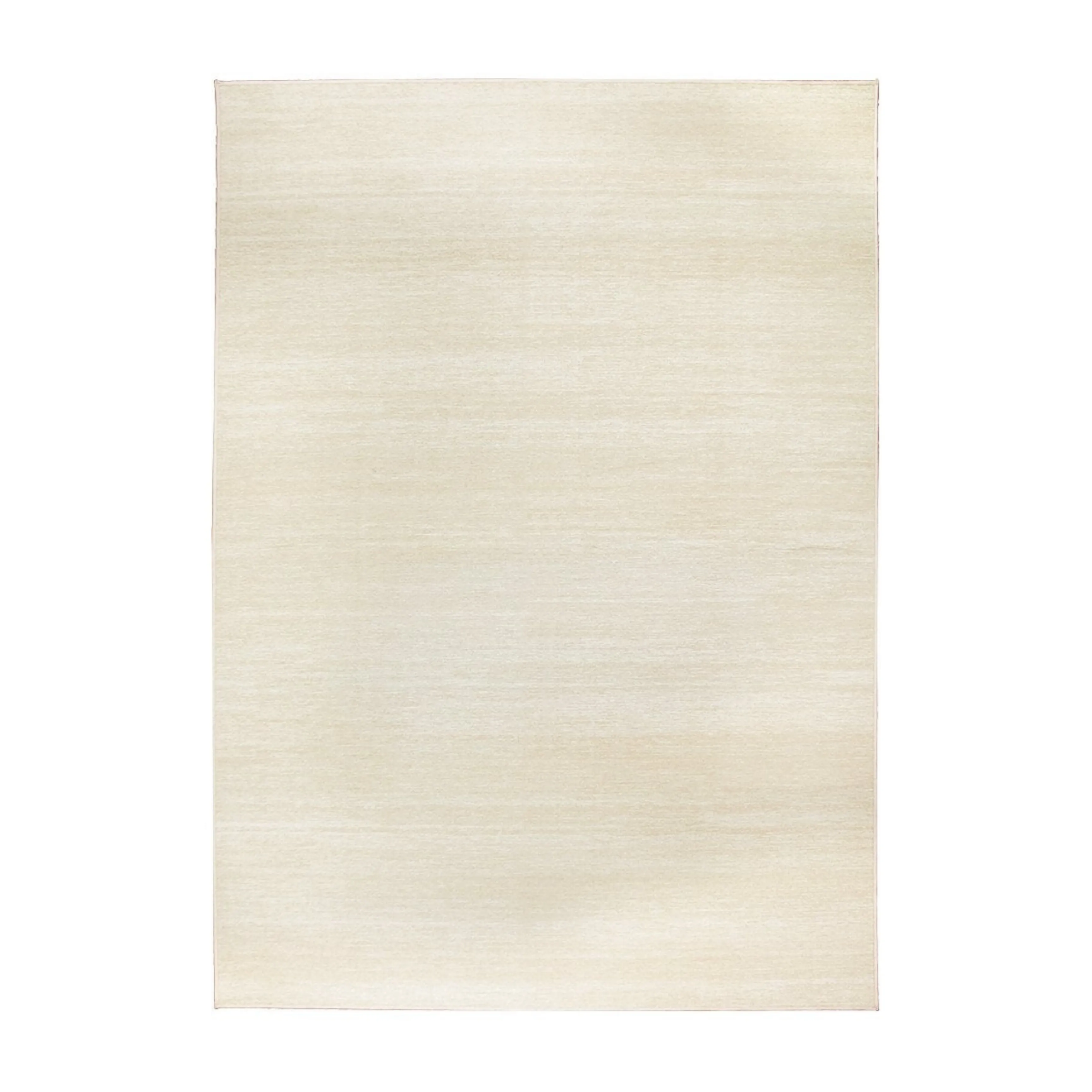 Solid Cream Washable Rug