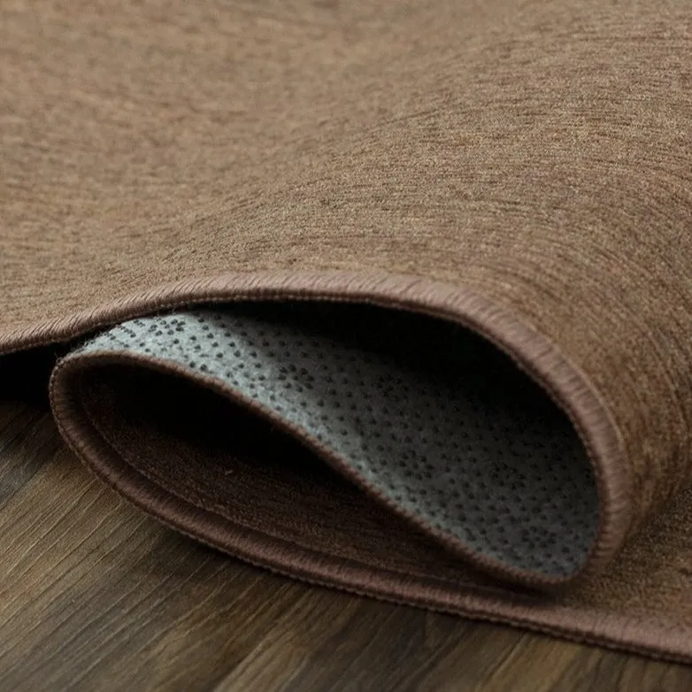 Solid Espresso Washable Rug