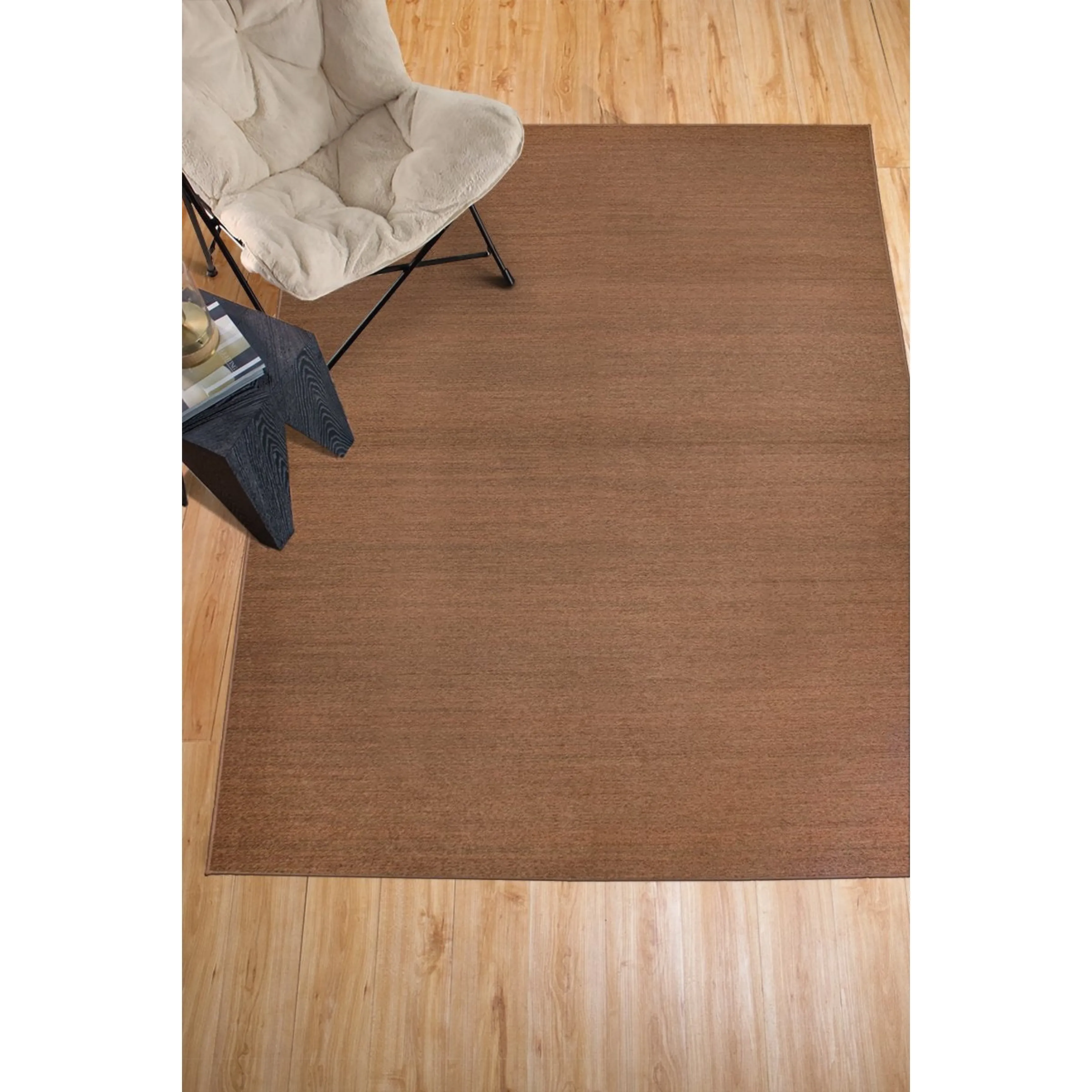 Solid Espresso Washable Rug