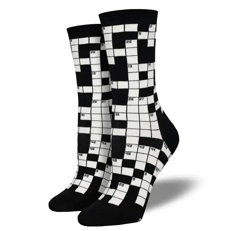 'Sunday Crossword' Women's printed socks