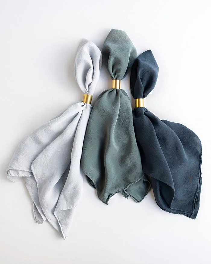 'The Scout' Washable Silk Scarf in Cloud