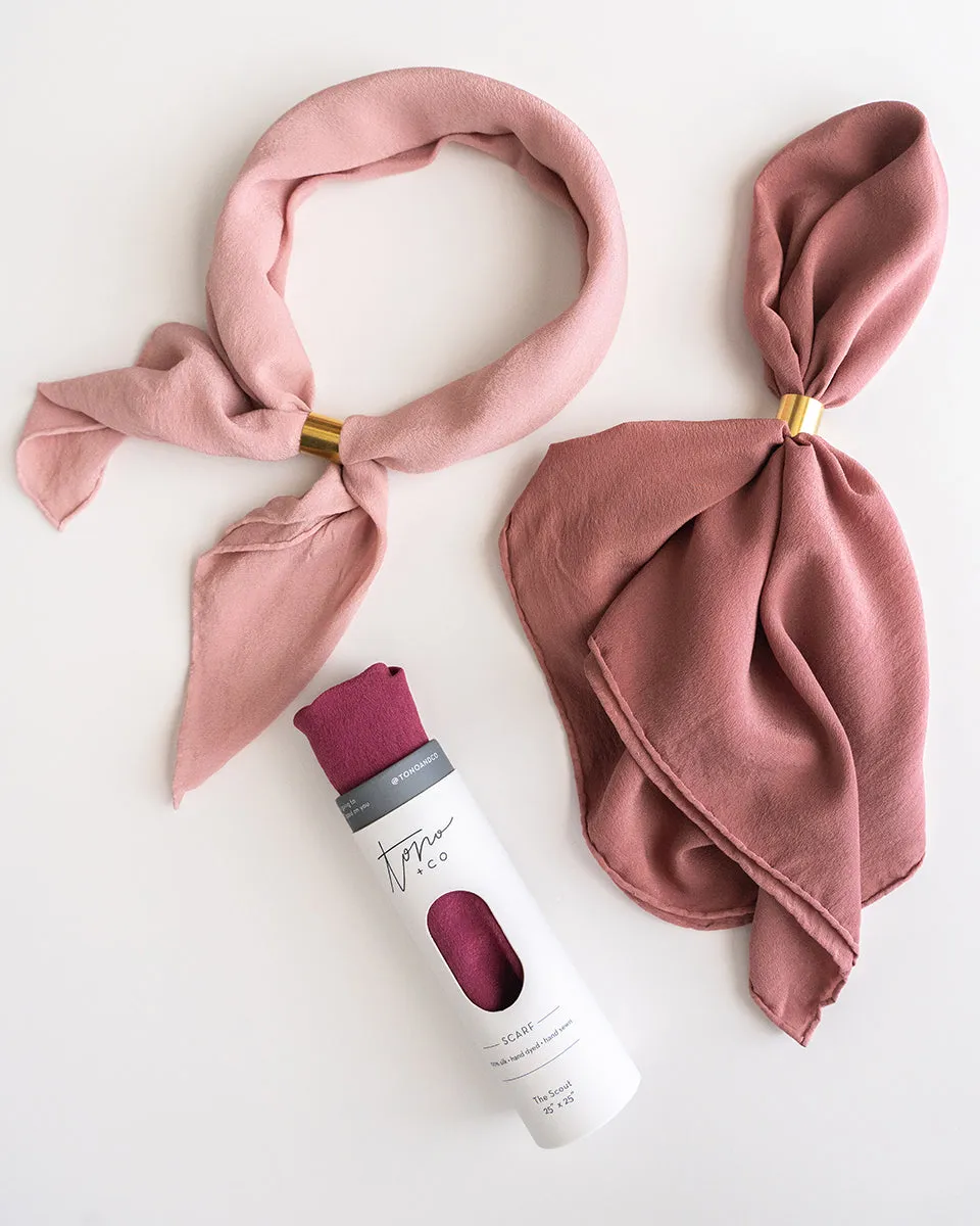 'The Scout' Washable Silk Scarf in Dusk