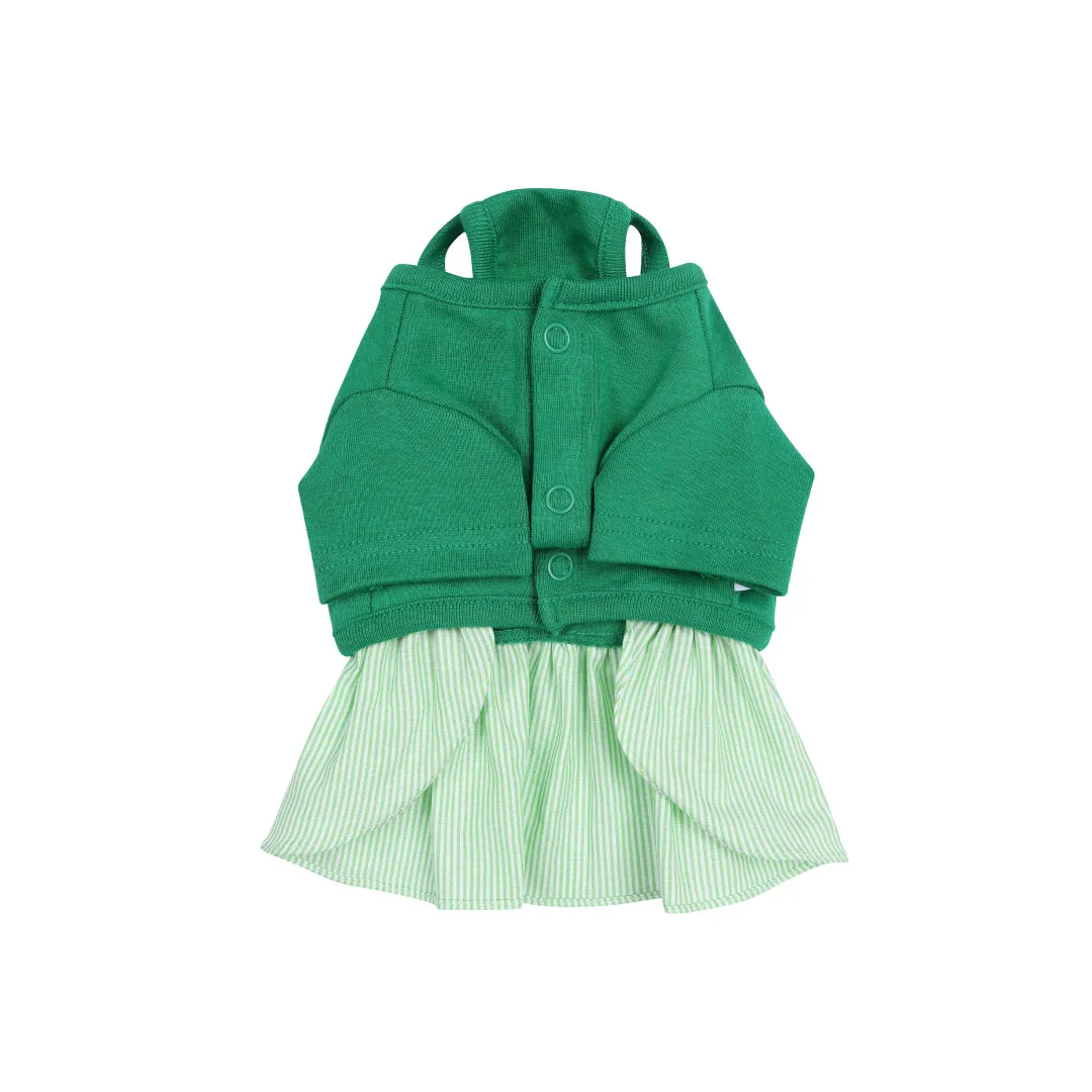 Twirl & Trot Dress with Cozy Cardi Co-ord Set - Green