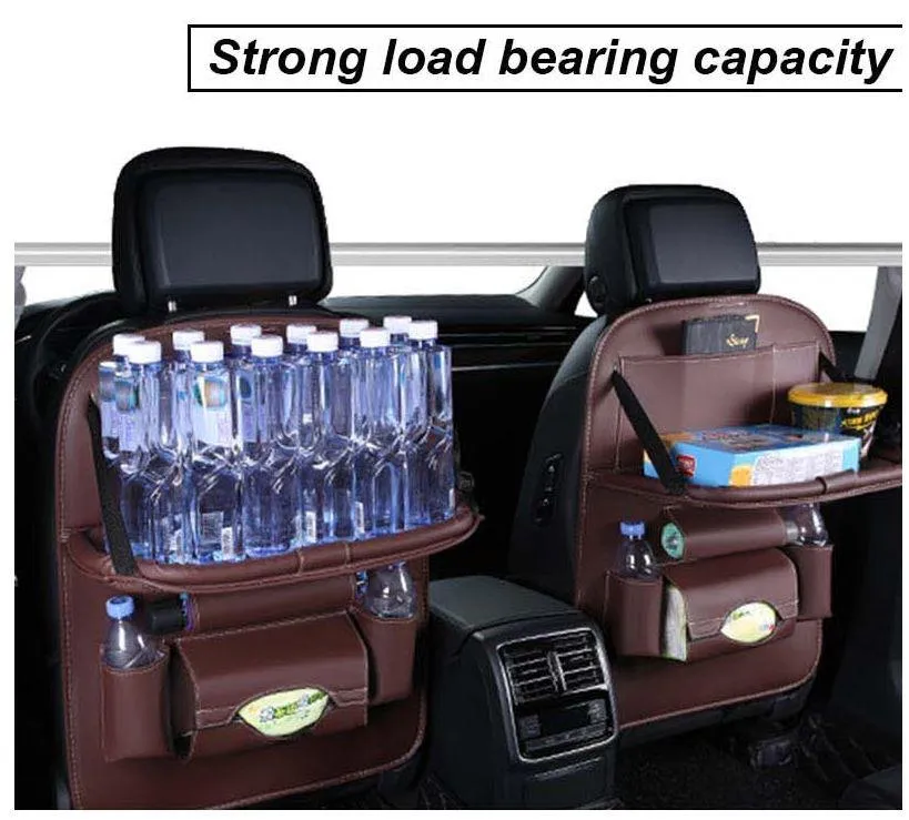 Ultimate Car Seat Organizer with Foldable Table Tray