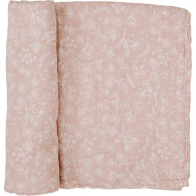 Wildflower Muslin Swaddle Blanket