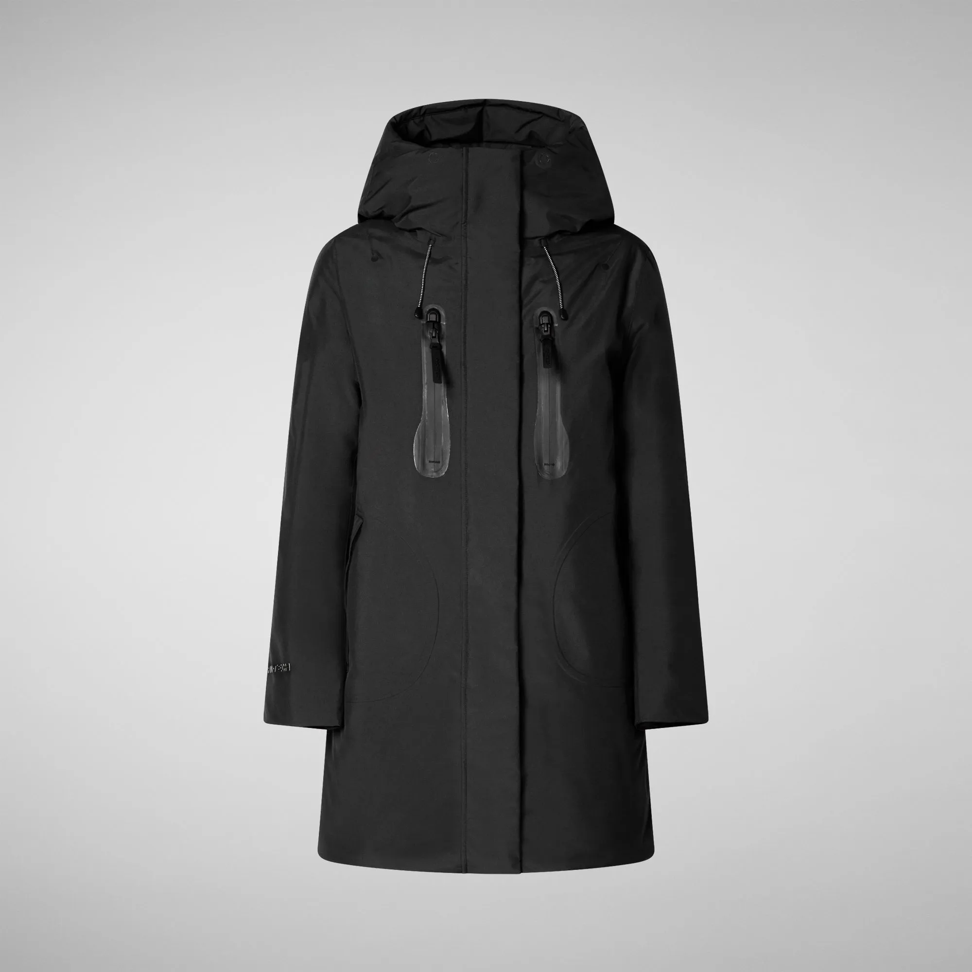 Woman's hooded parka Niko in black