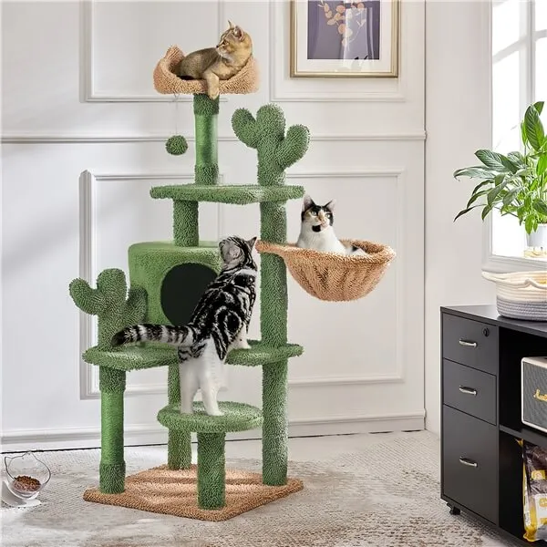 Yaheetech  53''H Cat Cactus Tree